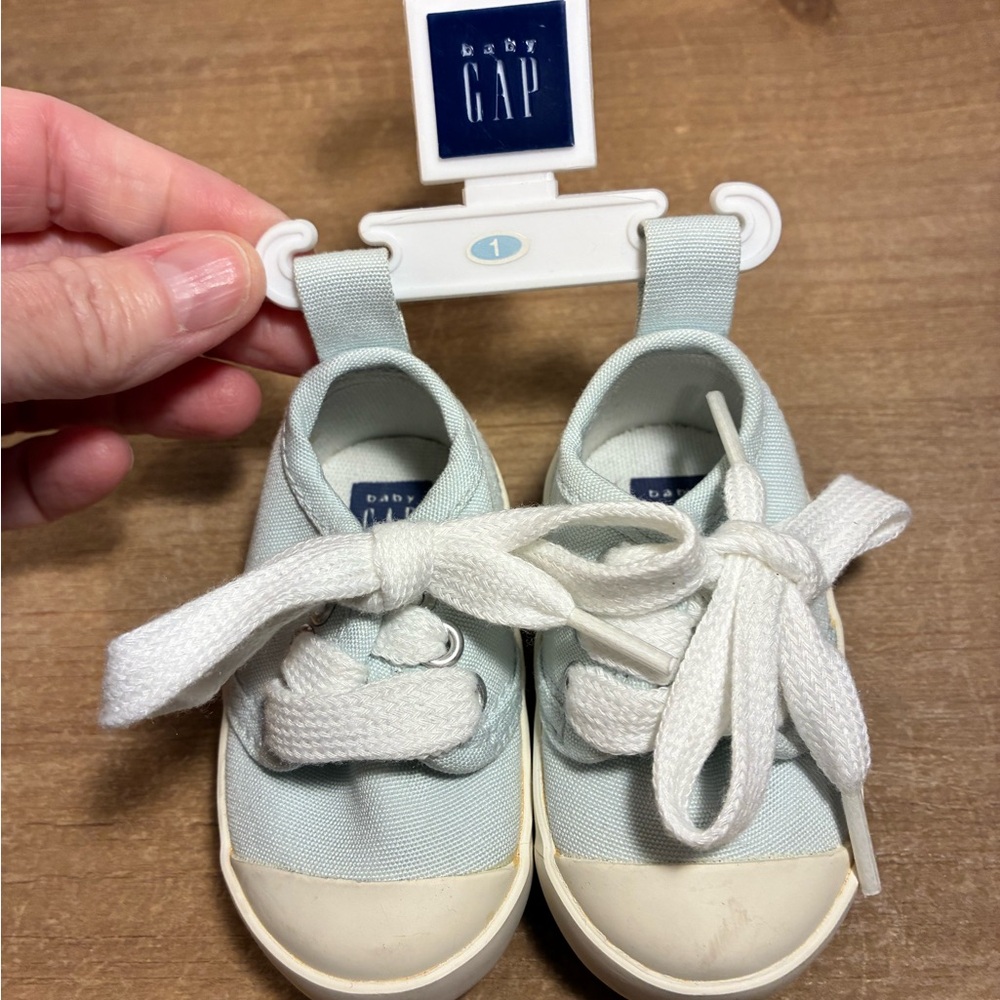 Baby Gap Vintage Canvas Sneakers in Pale Blue